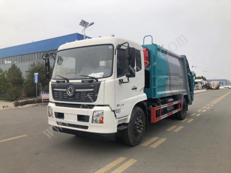 東風天錦14方壓縮式垃圾車 全落地斗現車有優惠  壓縮式垃圾車廠家 